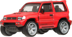 Hot Wheels Mitsubishi Pajero Evolution Terra Trek front view with chrome accents for shelf presence.