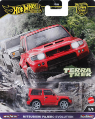 Hot Wheels Mitsubishi Pajero Evolution Terra Trek side view, ideal for display and collection.