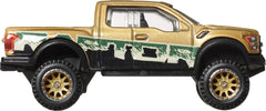 Black accent striping adds bold styling to the Raptor model