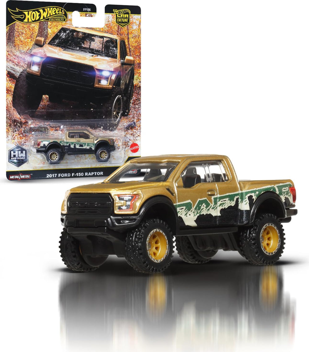 Hot Wheels Premium Car Culture Ford F-150 Raptor with Real Riders tires for collectors