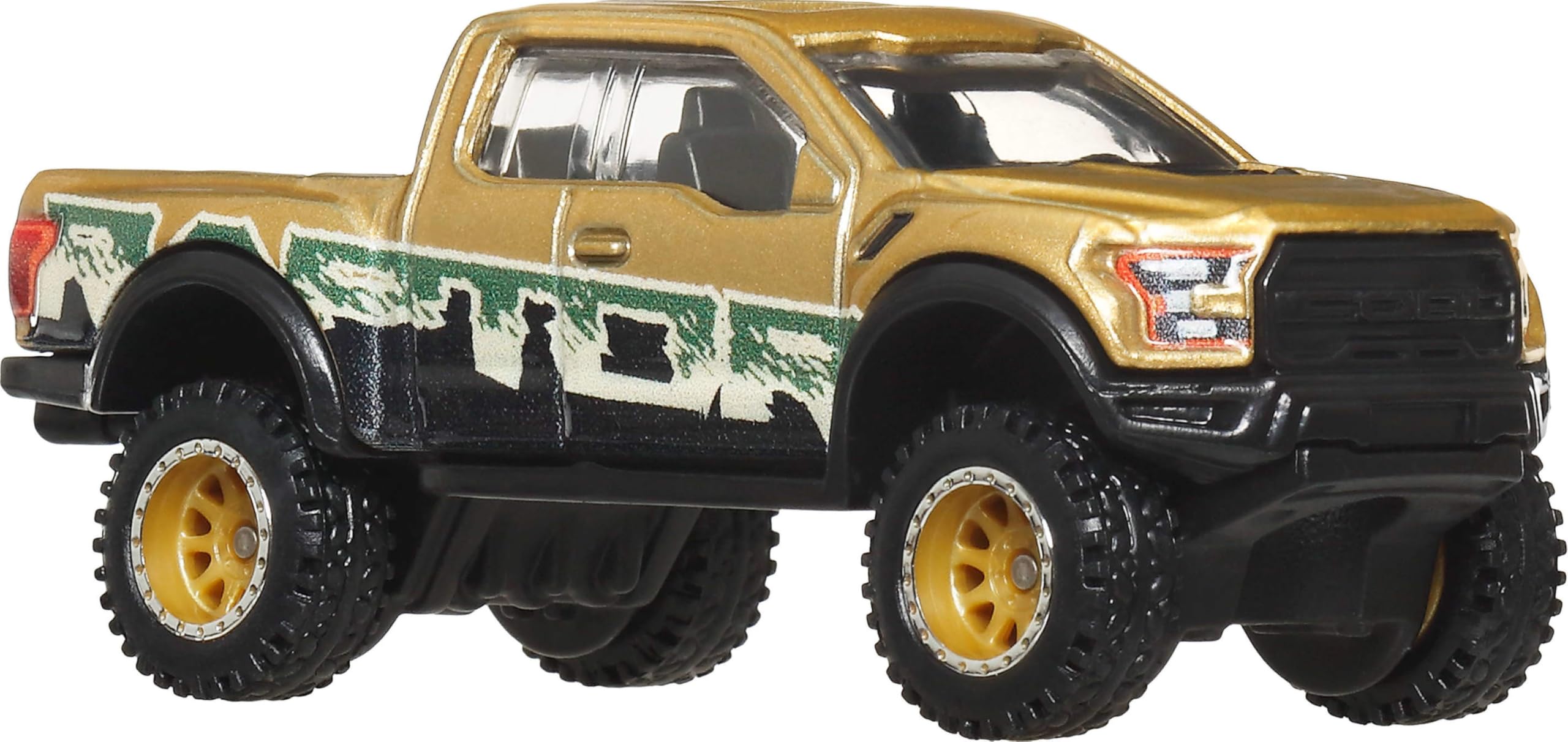 Detailed headlights and taillights on the Hot Wheels F-150 Raptor replica