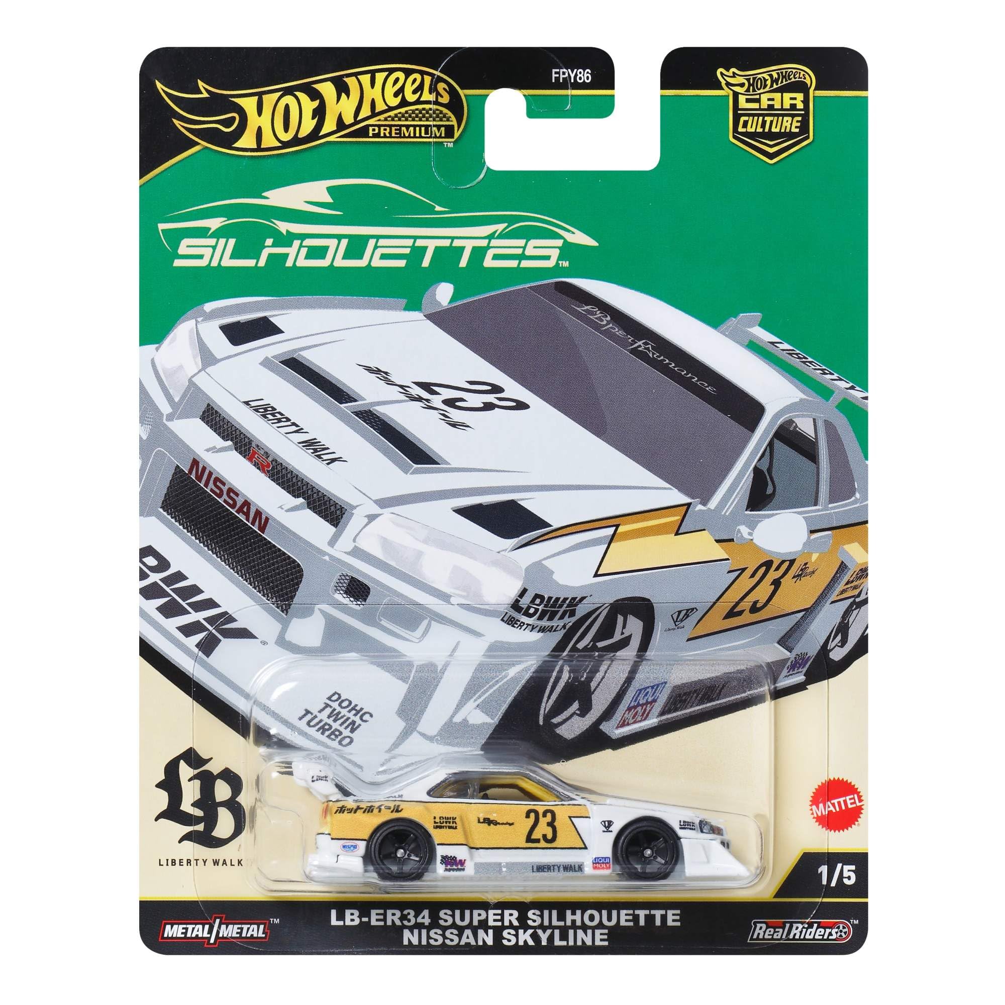 Hot Wheels premium collection display-ready LB-ER34 model.