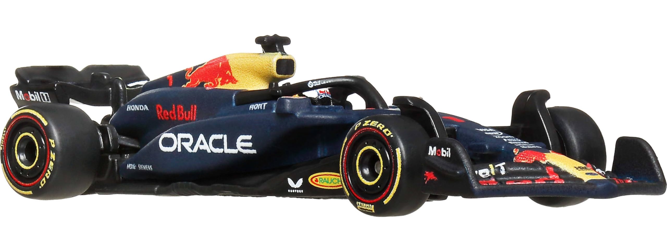 Hot Wheels RB20 rear view showing detailed aero and Real Riders tires.