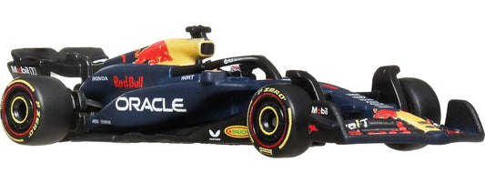 Hot Wheels RB20 rear view showing detailed aero and Real Riders tires.