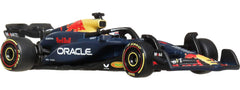 Hot Wheels RB20 rear view showing detailed aero and Real Riders tires.