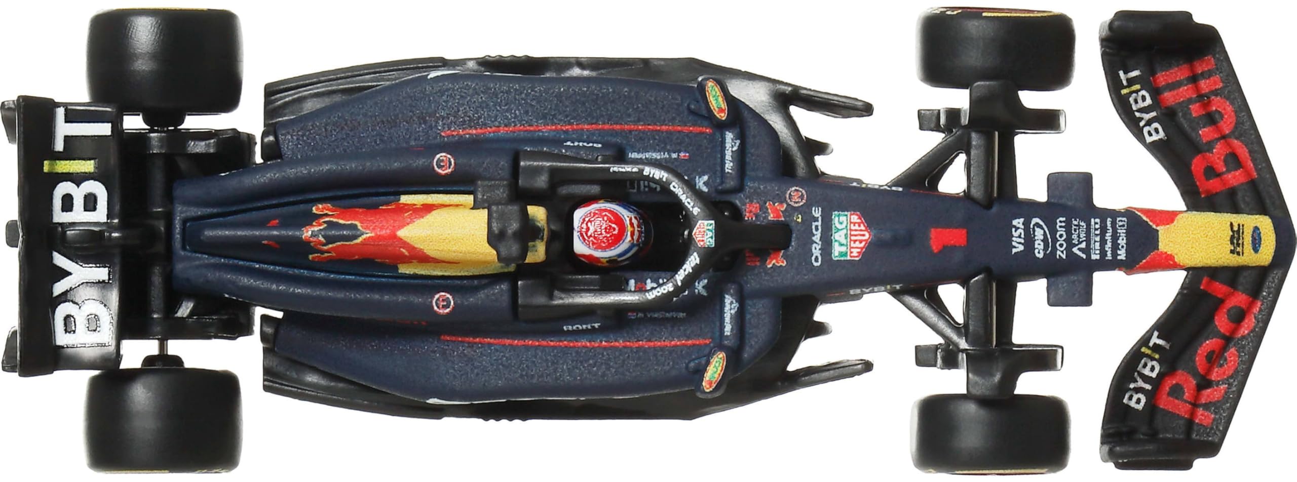 Hot Wheels RB20 wheels and tires with Real Riders for realism.