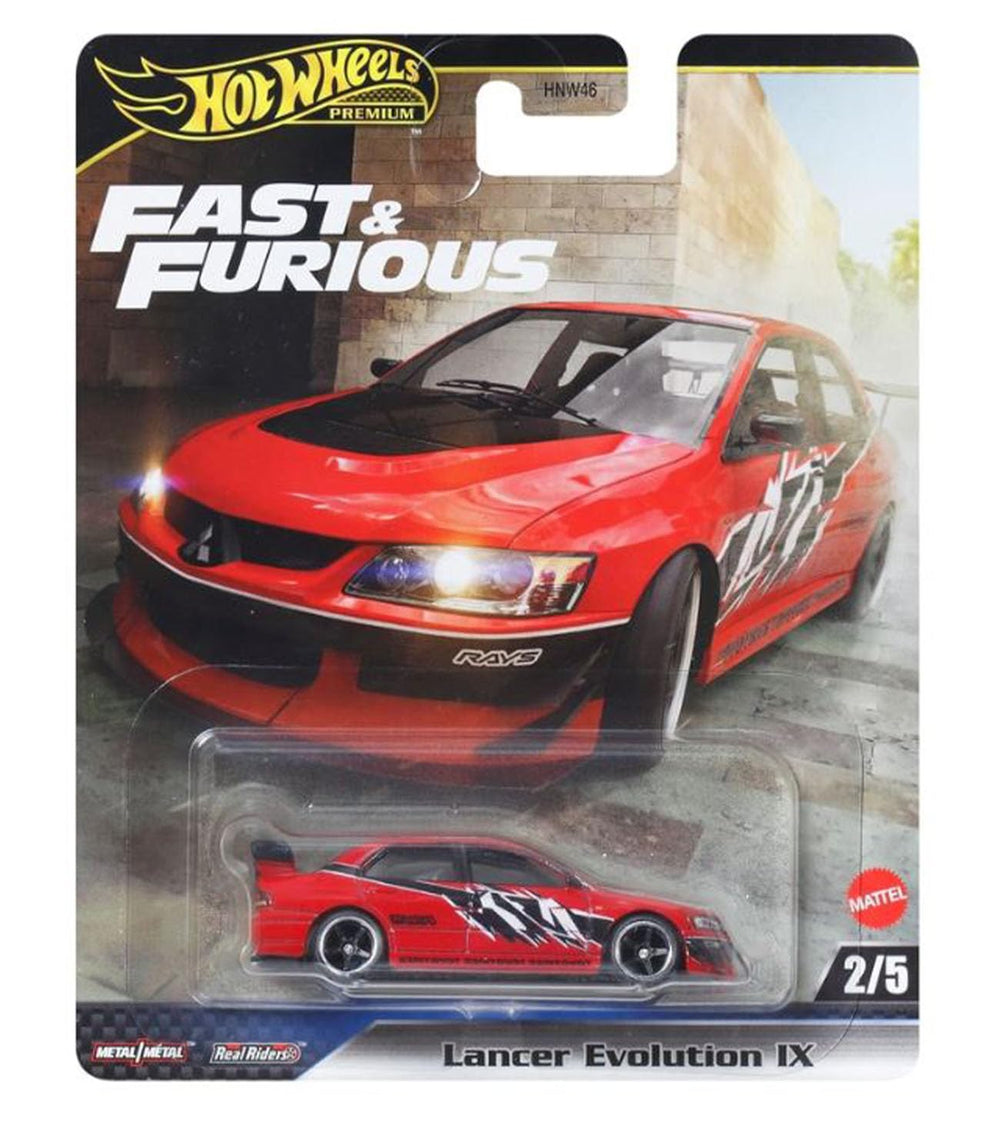 Hot Wheels Premium Fast and Furious 1:64 car with Real Riders tires for collectors.