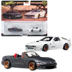 Hot Wheels Mazdaspeed Miata gray metallic model with premium detailing for collectors.