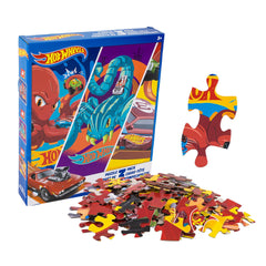 Hot Wheels puzzles 24pc: vibrant colors to support early problem-solving play.