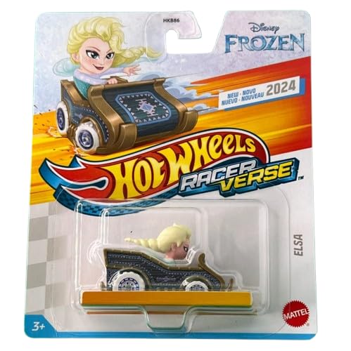 Hot Wheels Racer Verse Elsa diecast car, ideal for display and imaginative play on tracks