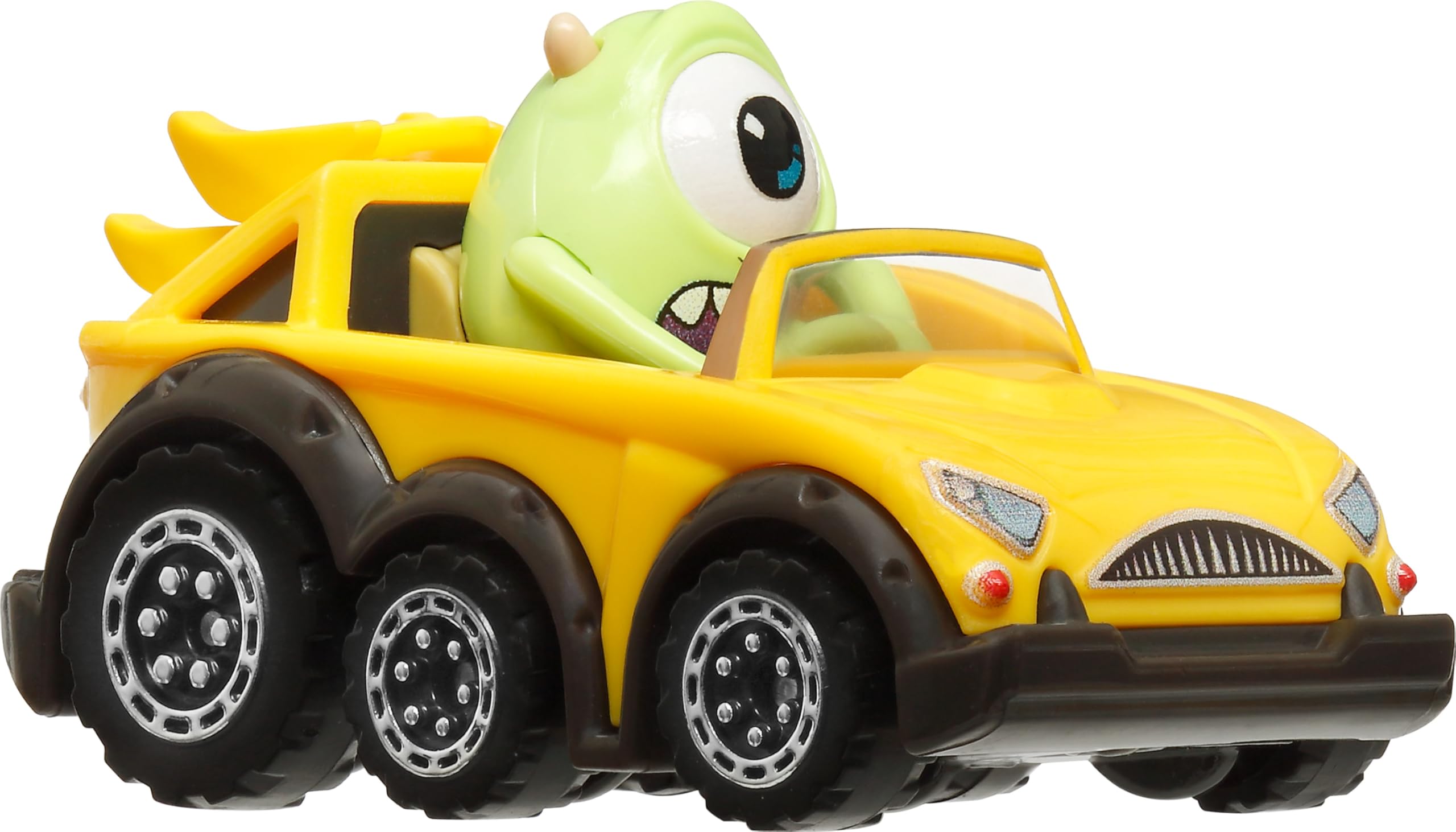 Hot Wheels RacerVerse die-cast car with character driver for collector appeal.