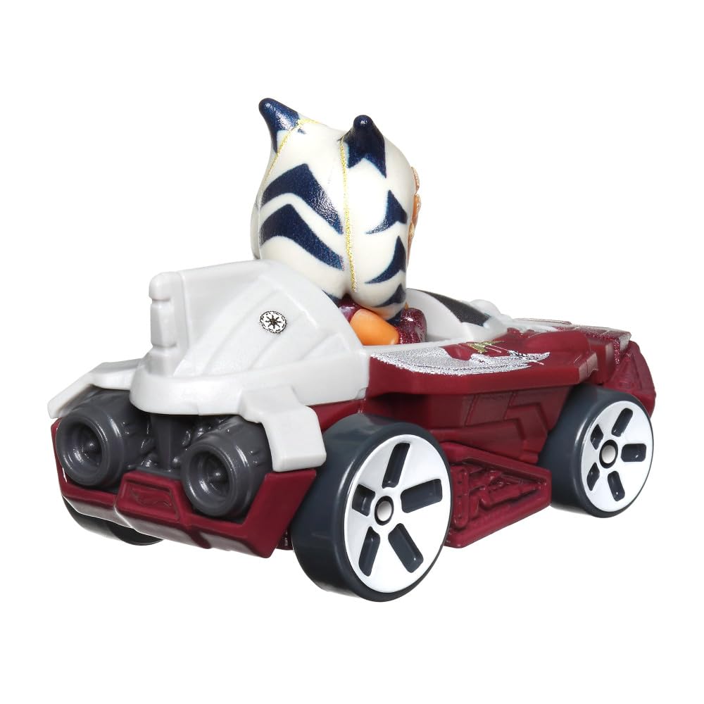 Hot Wheels RacerVerse Ahsoka die-cast detail emphasizes true-to-character styling on display