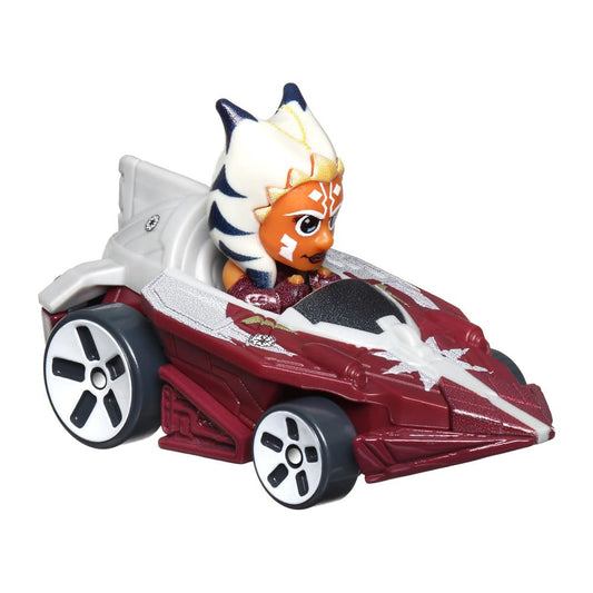 Hot Wheels RacerVerse Ahsoka front view highlights authentic character details for collectors
