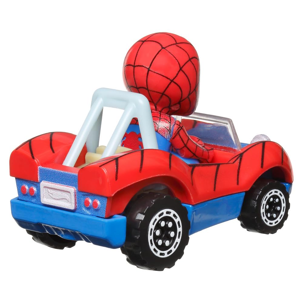 Hot Wheels RACERVERSE Spider-Man top view highlights character integration for collectors