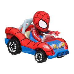 Hot Wheels RACERVERSE Spider-Man wheel detail emphasizes authentic scale and grip