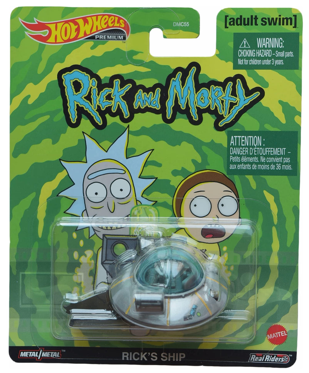 Hot Wheels Rick's Ship from Rick and Morty; ideal display collectible for fans.