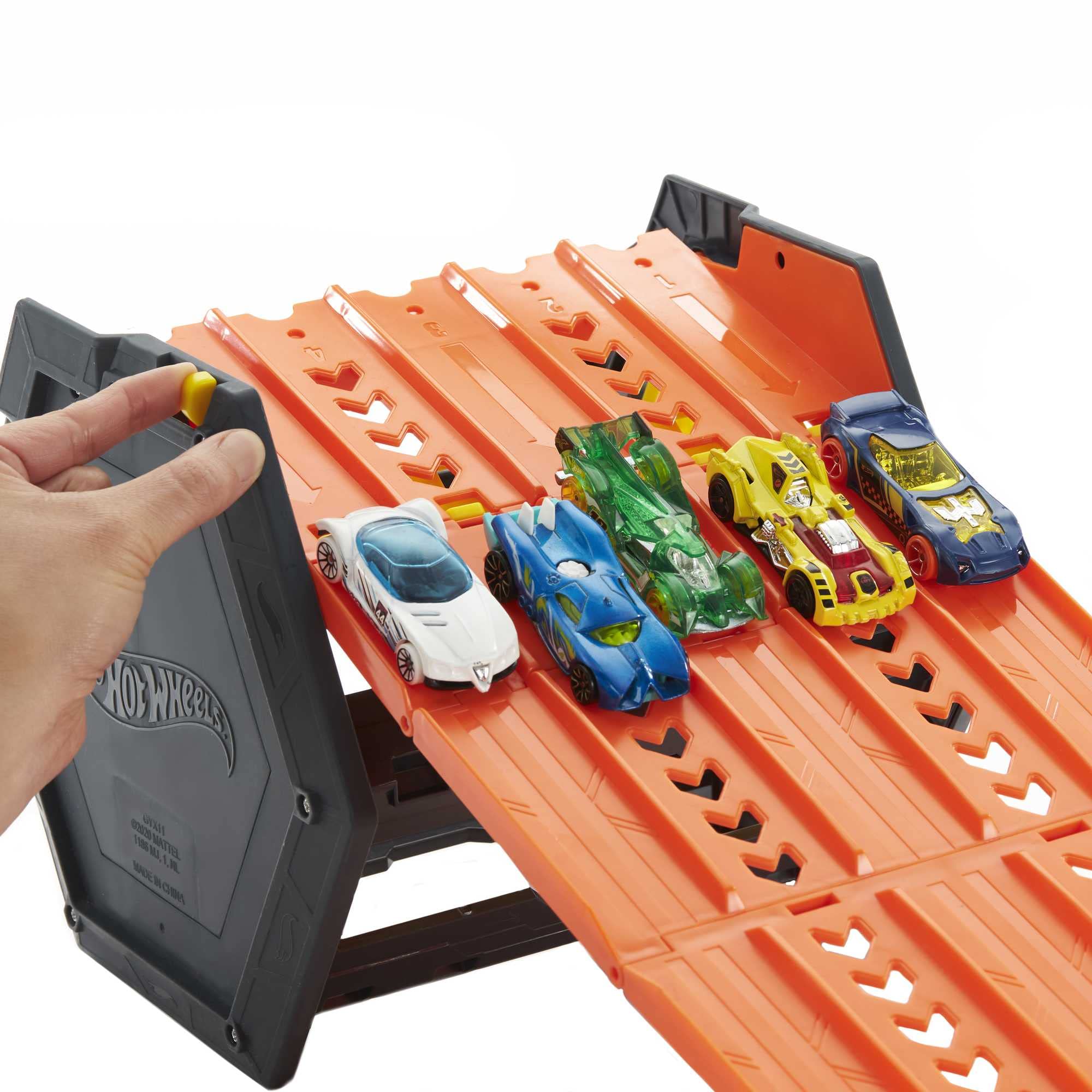 Hot Wheels Roll Out Raceway connects with other sets for expanded racing options