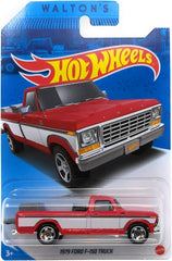 Hot Wheels Sam Walton 1979 Ford F-150 1:64 front view enhances display collection.