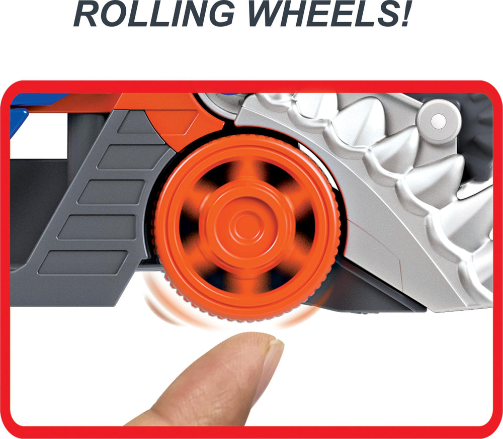 Hot Wheels Shark Chomp Transport included 1:64 scale car for immediate play.