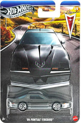 Hot Wheels Silver Series 84 Pontiac Firebird in black, ideal display piece for collectors.