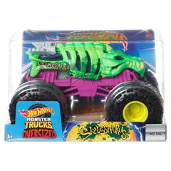 Hot Wheels Skelesaurus 2024 monster truck with skeletal design for thrilling play and display.