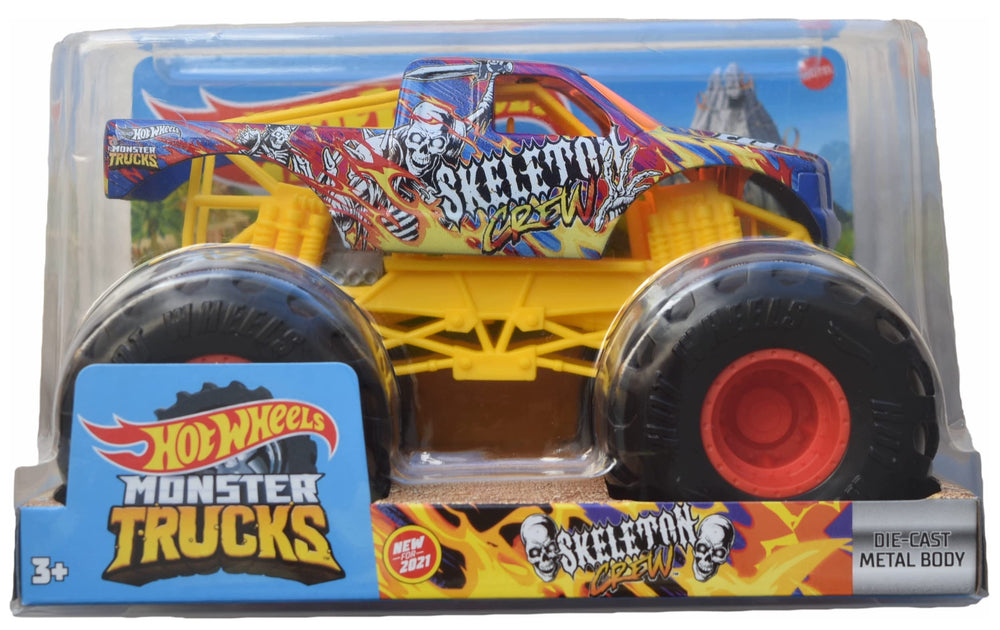 Hot Wheels Skeleton Crew 1:24 diecast truck for thrilling monster truck play and display.
