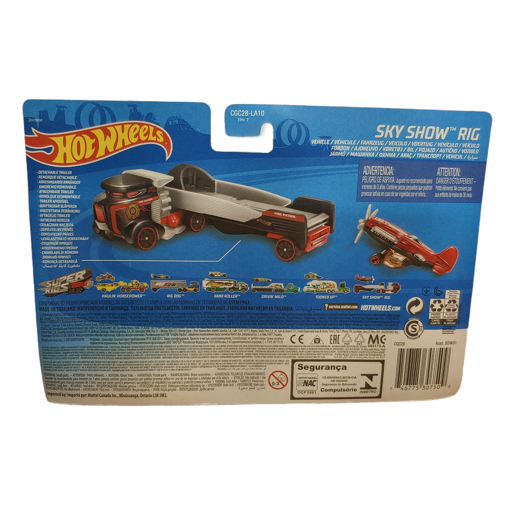 Hot Wheels Sky Show Rig airplane included enhances imaginative play