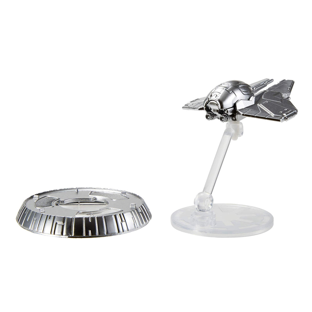 Hot Wheels Death Star build piece enabling interactive display with other ships.