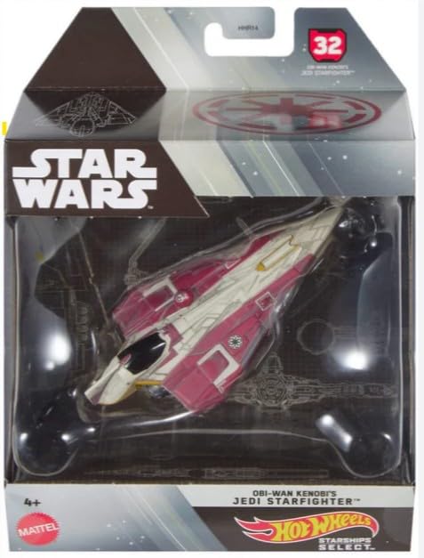 Hot Wheels Obi-Wan Jedi Starfighter 1:50 scale, ideal for display and collection