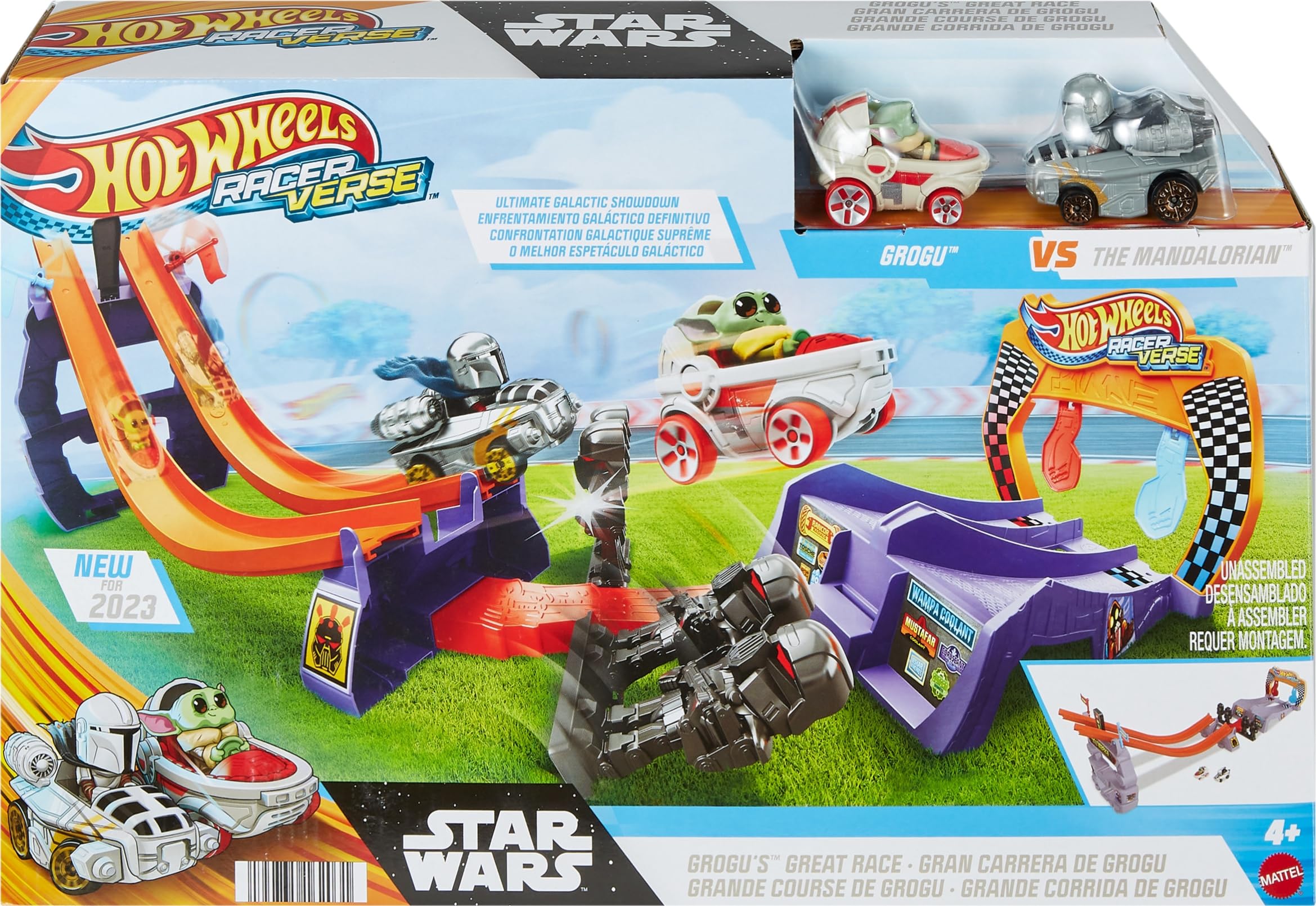 Hot Wheels RacerVerse track pieces work with other sets for expansion.