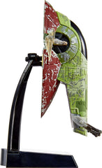 Close-up reveals fine detailing and painting on the Boba Fett ship.