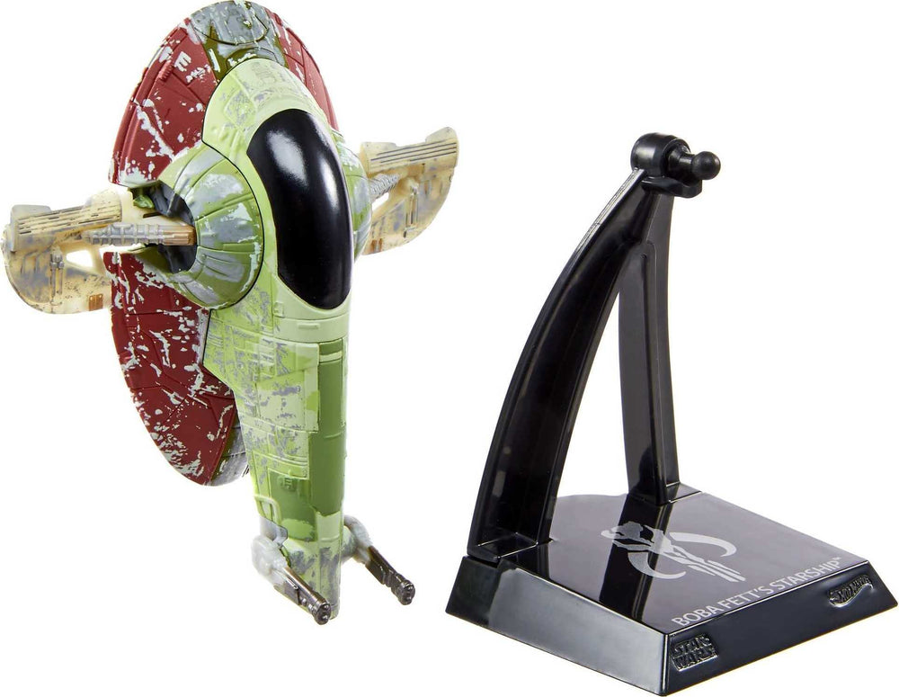 Hot Wheels Star Wars Starships Select display stand with affiliation logo.