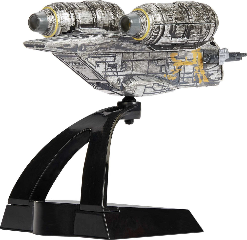 Hot Wheels Star Wars Starships Select display stand with ship and logo.