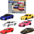 Hot Wheels Streets of Japan 6-pack front view shows vibrant, collectible 1:64 die-cast cars.