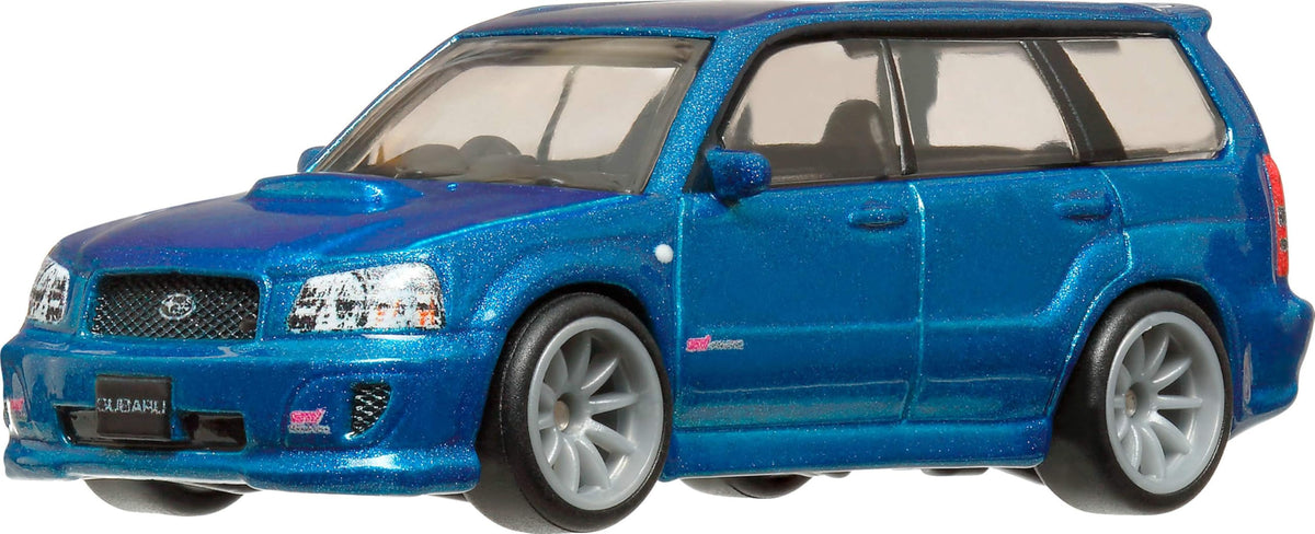 Hot Wheels Subaru Forester STI with Real Riders tires for authentic display realism.