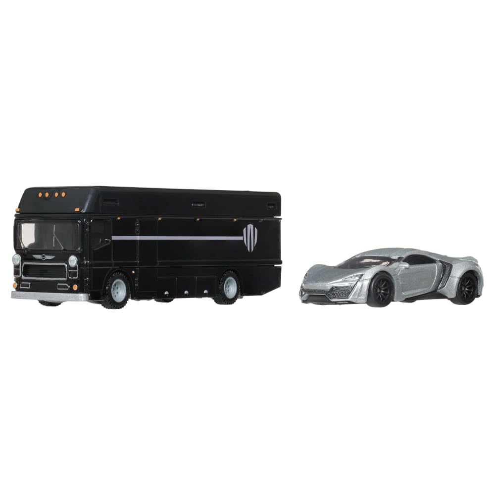 Hot Wheels Team Transport #85 Lykan Hypersport with Euro Hauler, ideal for display and collection.