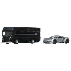 Hot Wheels Team Transport #85 Lykan Hypersport with Euro Hauler, ideal for display and collection.