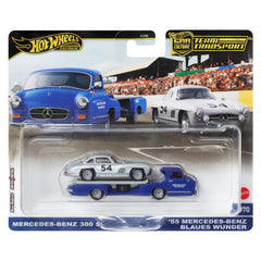 Hot Wheels Team Transport Mercedes-Benz 300 SL front view for display.