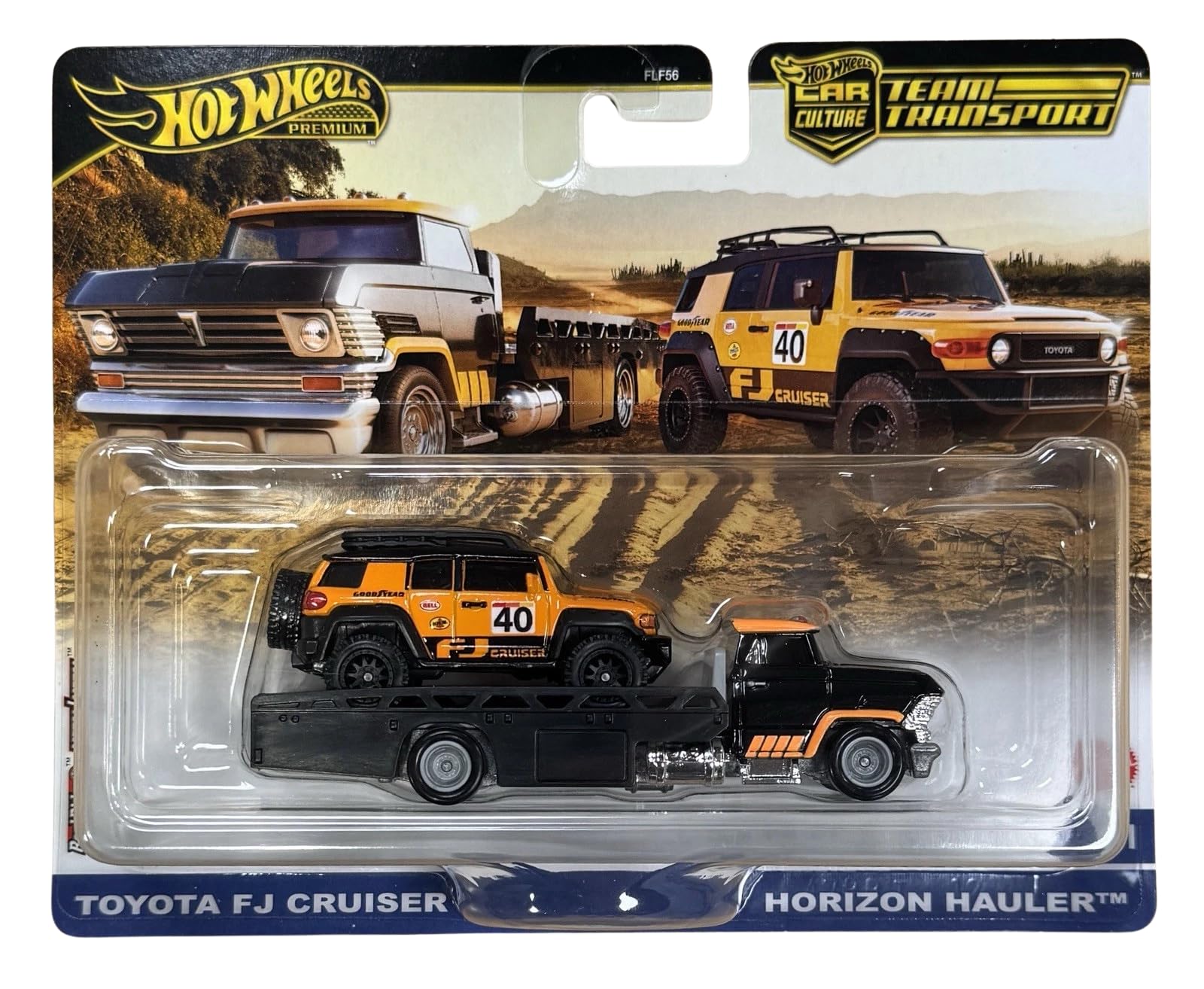 Hot Wheels Team Transport Toyota FJ Cruiser Horizon Hauler #81 with detailed off-road styling and premium finish.