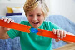 Hot Wheels track builder connectors enable seamless track extensions.