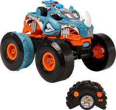 Hot Wheels Transforming Rhinomite RC in action with booster ready for launches
