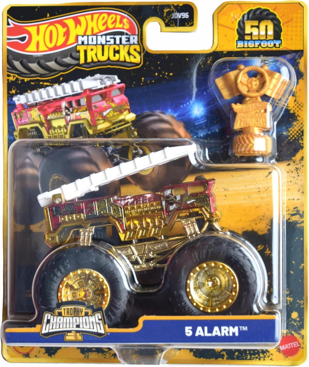 Hot Wheels Trophy Champions Gold Chrome Bigfoot Bone Shaker 1:64 scale for display and play