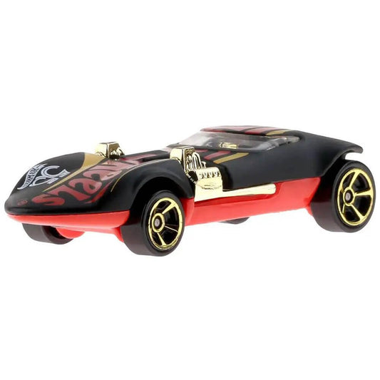 Hot Wheels Twin Mill pearl chrome 2023 side view, perfect for shelf display.