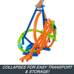 Hot Wheels two loops add height and speed to every lap.