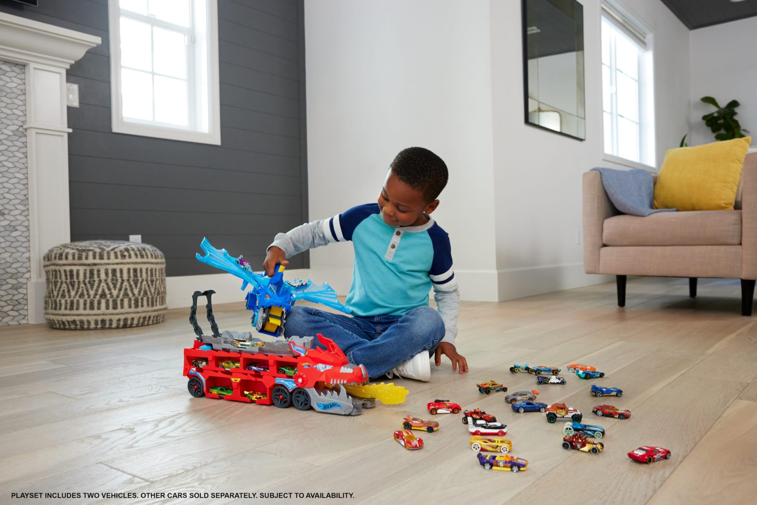 Hot Wheels Ultimate Dual Dragon Transporter dual dragons highlight interactive action and storytelling
