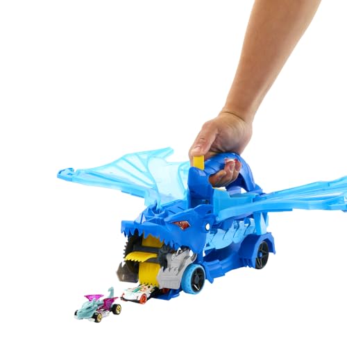 Hot Wheels Ultimate Dual Dragon Transporter track attachment front enables directed routes