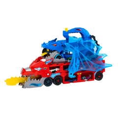 Hot Wheels Ultimate Dual Dragon Transporter two-lane raceway reveals extended racing possibilities
