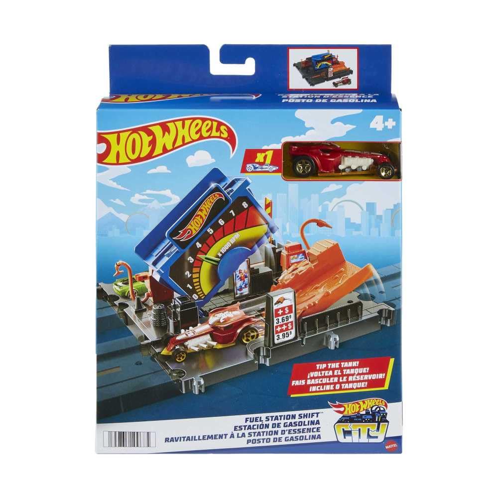 Hot Wheels unboxed view shows packaging and included vehicle for quick setup