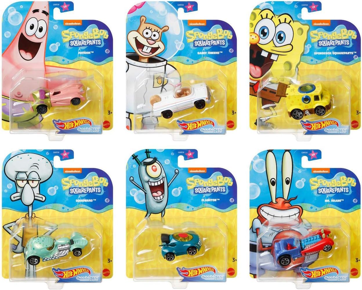 Hot Wheels SpongeBob SquarePants yellow car ready for display and play