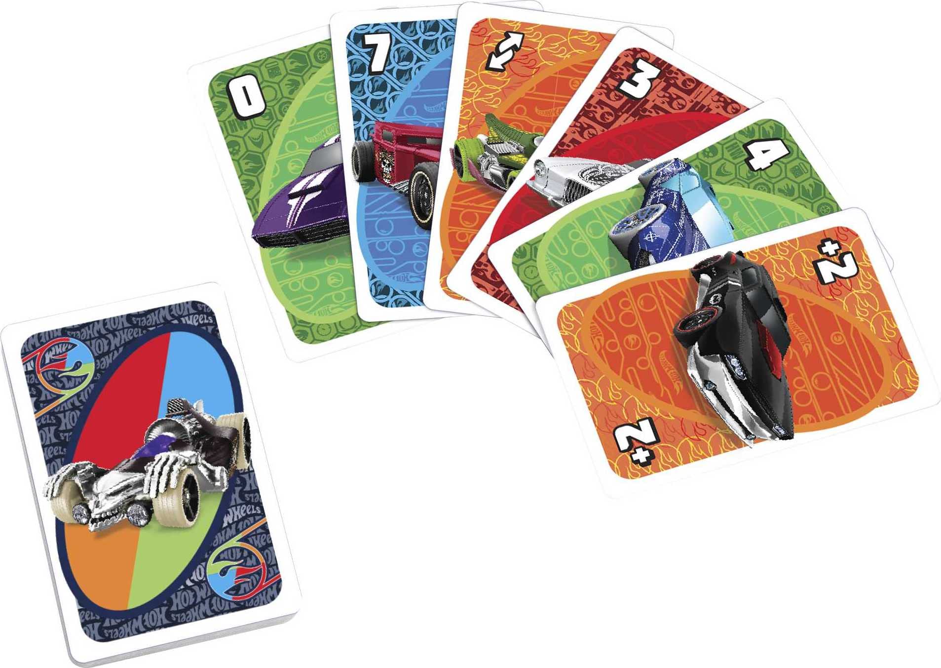 Family game night with 2-10 players using familiar UNO rules.